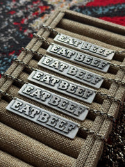 EAT BEEF Bar Necklace